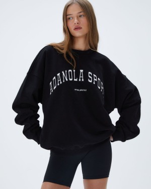 Black Adanola AS Oversized Sweatshirt | 7120-FAQUX