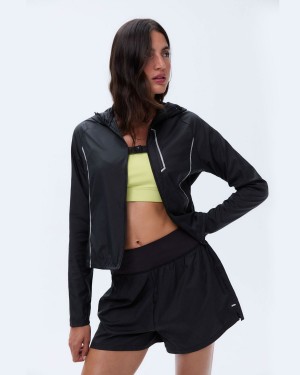 Black Adanola Lightweight Running Jacket | 8203-TVFBY