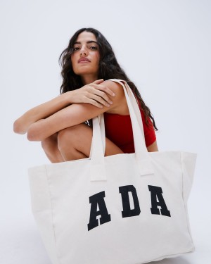 Cream Adanola ADA Tote Bag | 2498-PFCZI