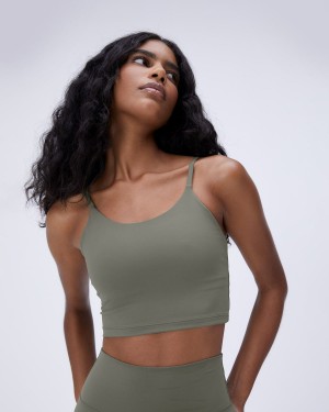 Olive Green Adanola Ultimate Tank Bra | 5240-SKIZJ